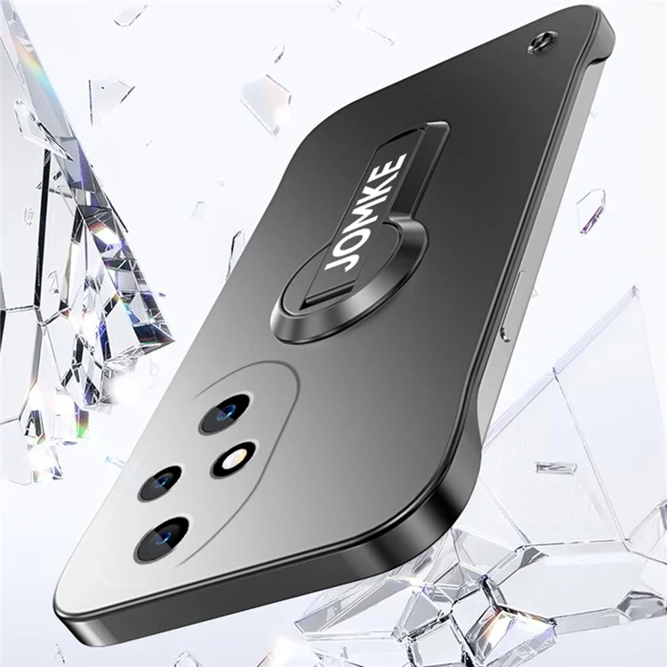 Чехол для телефона For Honor 200 5G, жесткий пластиковый корпус, бесрамочная конструкция, с подставкой, черный