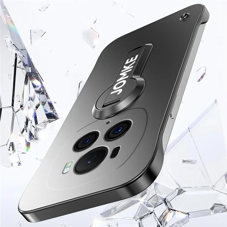 Чехол для телефона For Honor Magic6 5G, жесткий, PC, безрамочный, с покрытием из выпекаемой краски и подставкой - черный