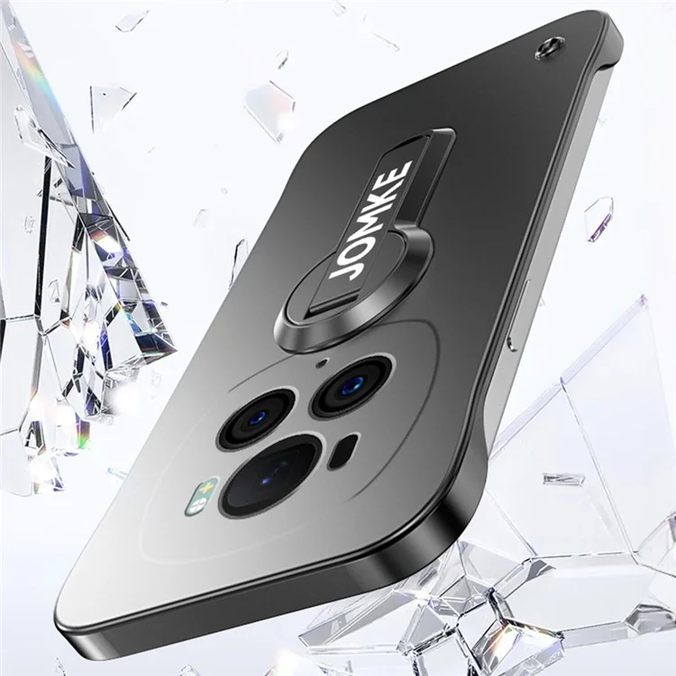Чехол For Honor Magic6 Pro 5G, жесткий ПК, безрамочный, с покрытием под выпечку, со встроенной подставкой - черный