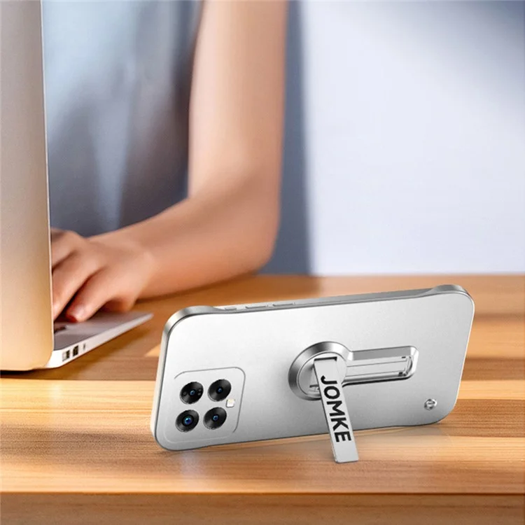 Coque pour Xiaomi 14 en PC dur, sans cadre, avec peinture de cuisson et support - Noir