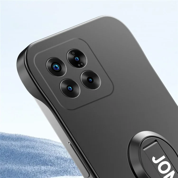 Для Xiaomi 14 Pro чехол жесткий ПК безрамочный с покрытием под выпечку, подставка для телефона - черный