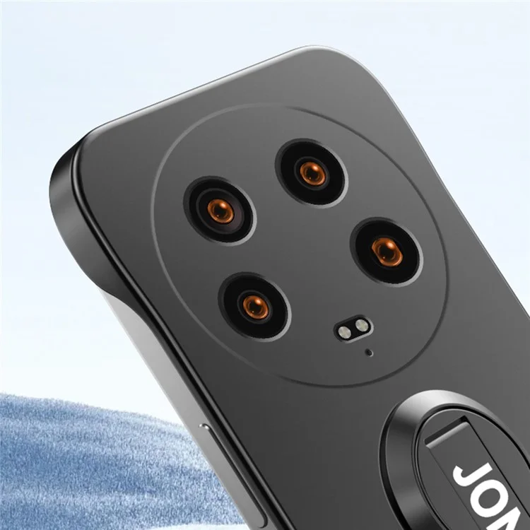 Coque pour Xiaomi 14 Ultra en PC rigide, sans cadre, avec peinture de cuisson et support - Noir