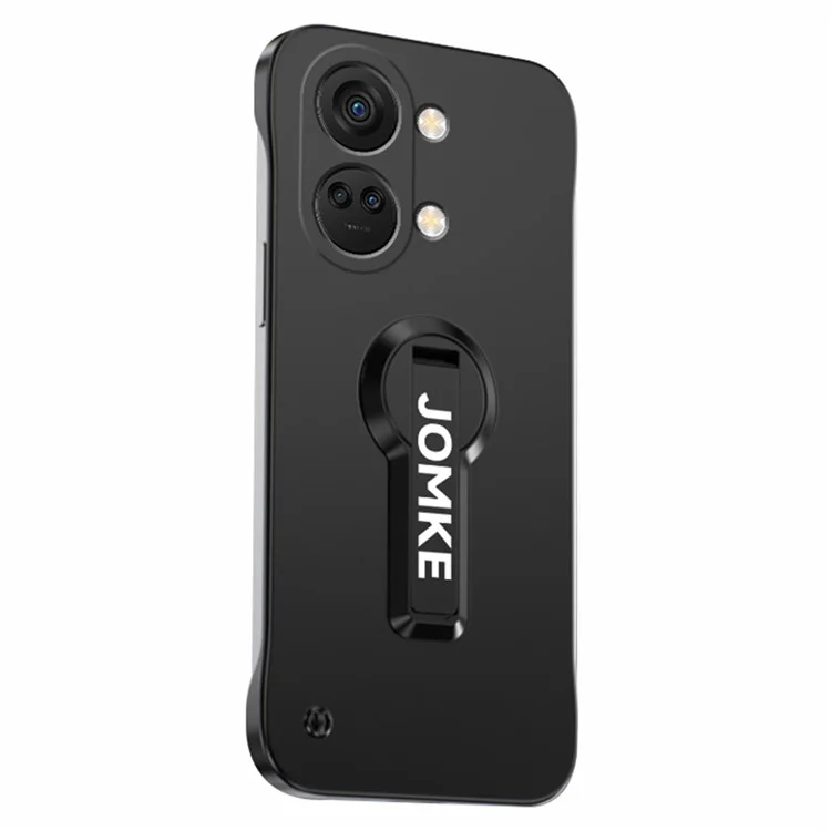 Для OnePlus Ace 2V / Nord 3 5G Чехол Жесткий ПК Безрамочный Выпекание Краска Подставка Чехол для телефона - Черный