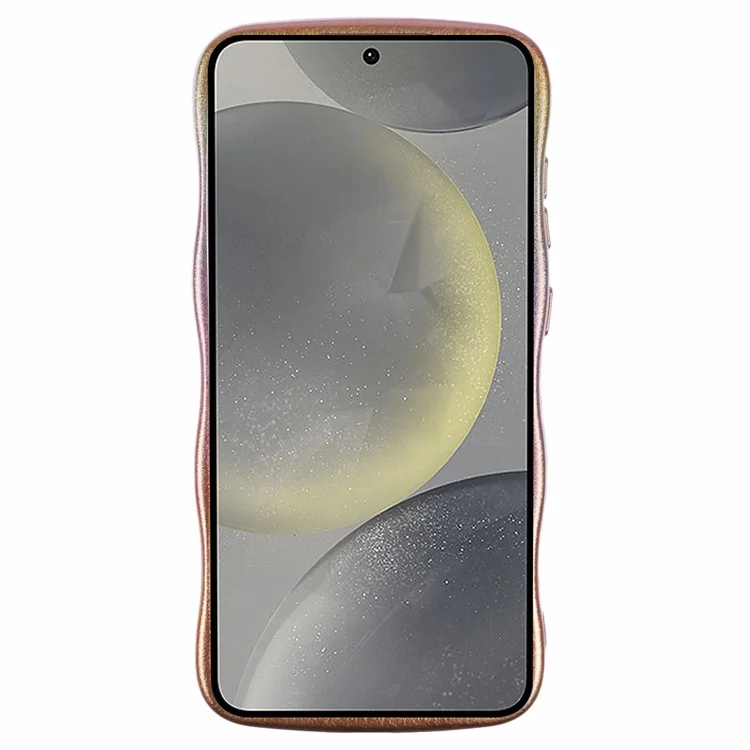 Capa para Samsung Galaxy S25+ com formato encaracolado, coração de amor, capa de telefone TPU, iridescente degradê - Branco colorido