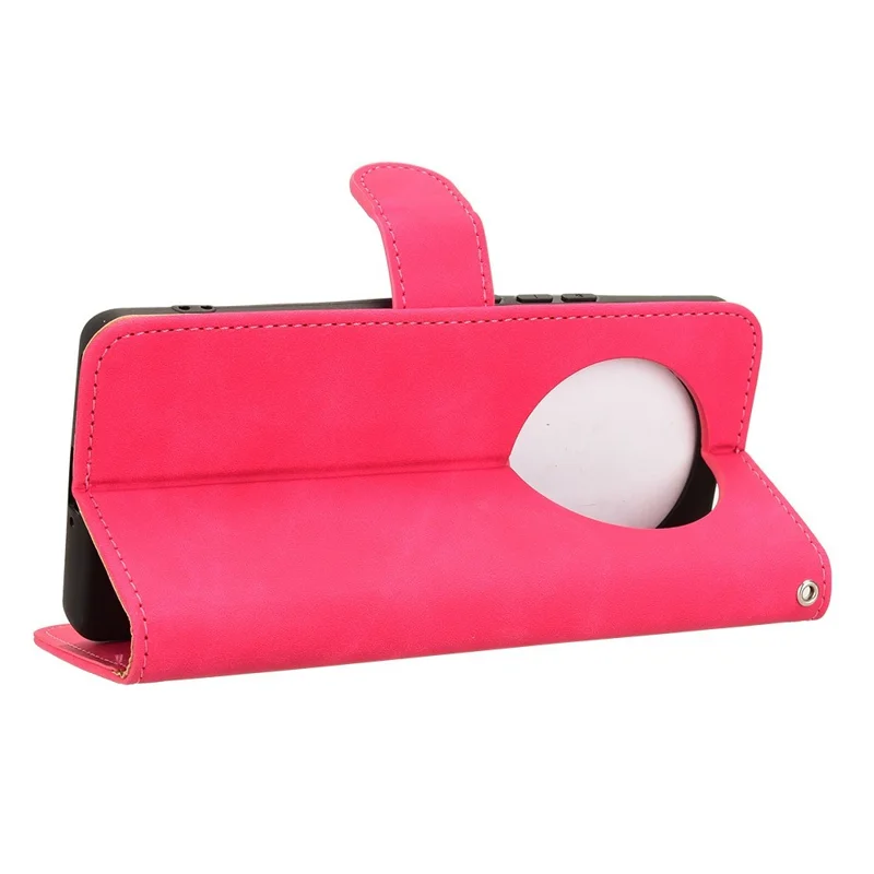 For Realme Realme 13+ 5G / 13 Pro 5G (China) Leather Case Skin-Feel Anti-Drop Wallet Flip Phone Cover - Rose