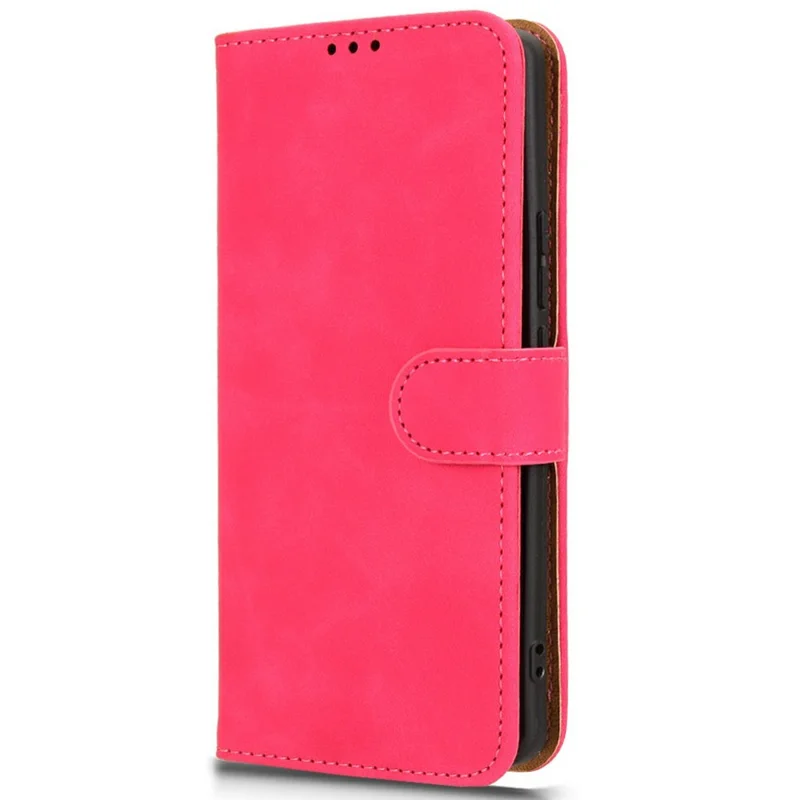 For Realme Realme 13+ 5G / 13 Pro 5G (China) Leather Case Skin-Feel Anti-Drop Wallet Flip Phone Cover - Rose