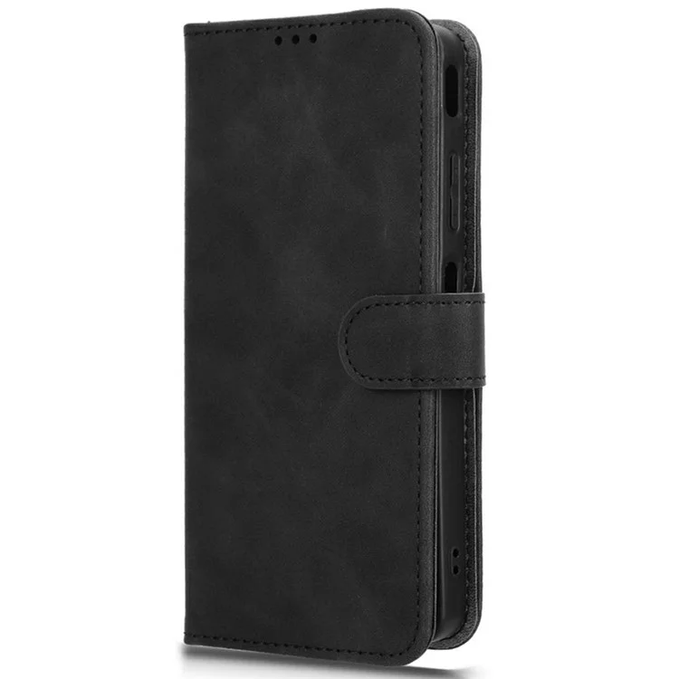 Funda de piel para ZTE nubia Z60S Pro 5G, efecto piel, anti-caída, tipo cartera con tapa - Negro