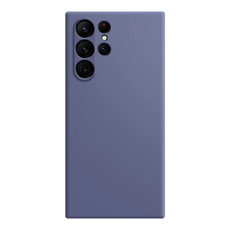 Für Samsung Galaxy S25 Ultra TPU-Hülle mit geradem Rand Schutzhandy-Cover - Grau Blau