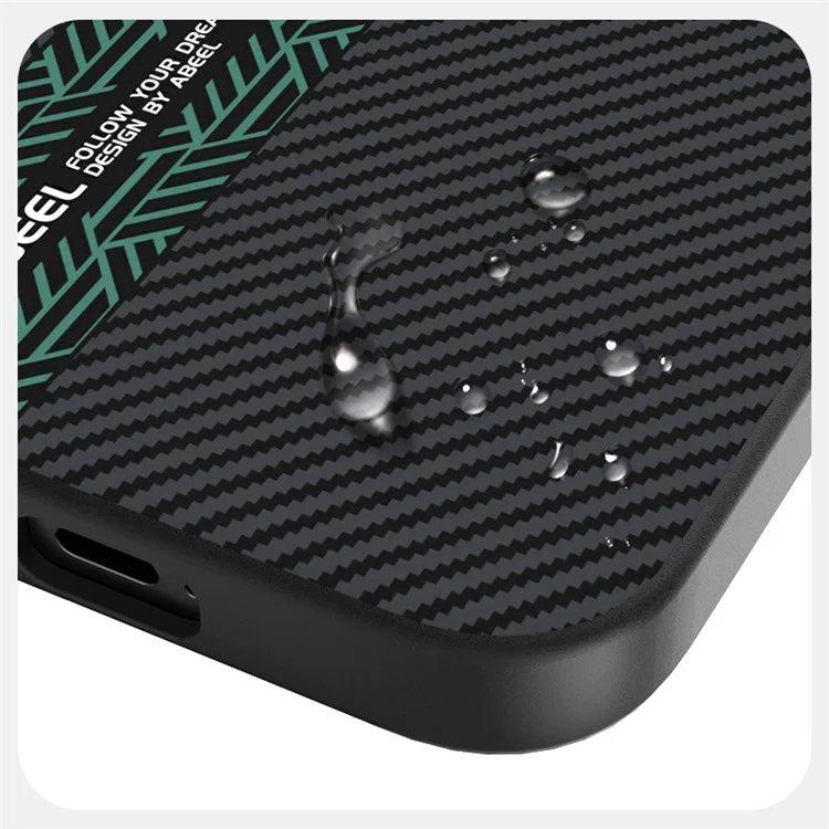 ABEEL Custodia per Google Pixel 9a in PC + TPU + lega di alluminio + pelle PU compatibile con MagSafe - Texture 2