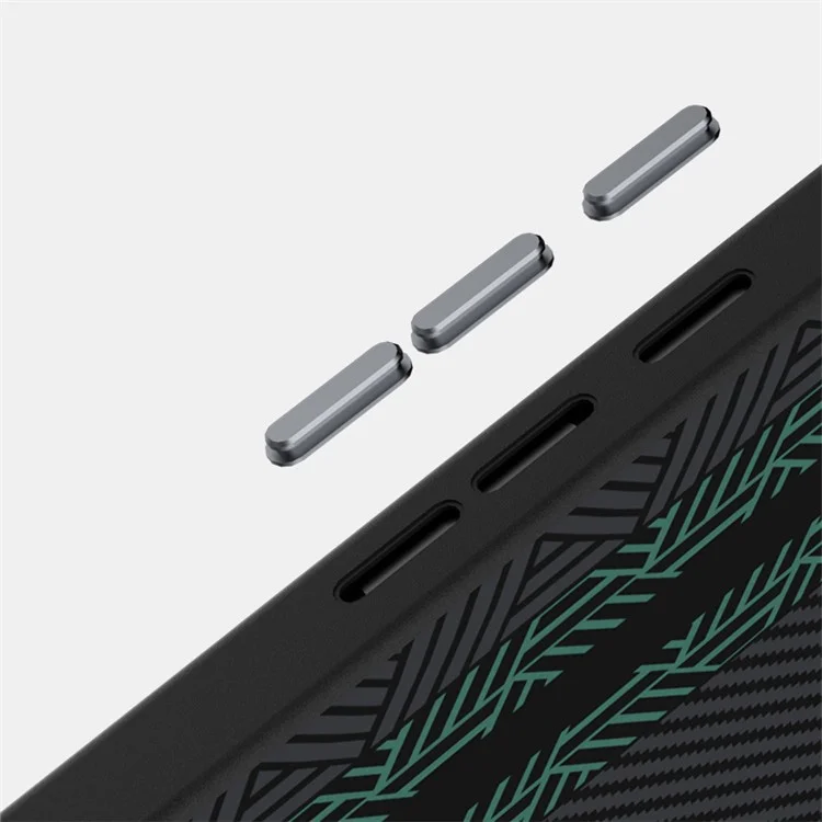 ABEEL Custodia per Google Pixel 9a in PC + TPU + lega di alluminio + pelle PU compatibile con MagSafe - Texture 2