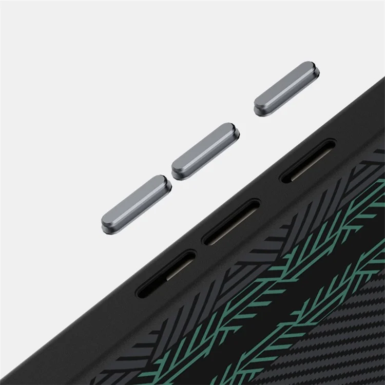 Custodia per Google Pixel 9 / Pixel 9 Pro ABEEL in PC + TPU + lega di alluminio + pelle PU compatibile con MagSafe - Texture 2