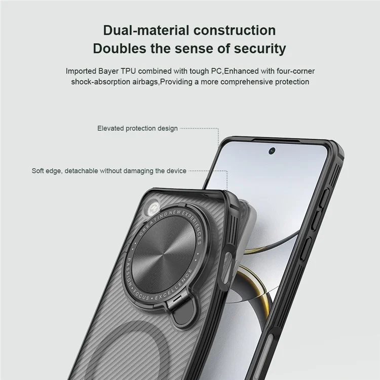 NILLKIN Camshield Prop-Serie für Oppo Find X8 Pro 5G Hülle kompatibel mit MagSafe TPU+PC Handyhülle mit Kameraabdeckung