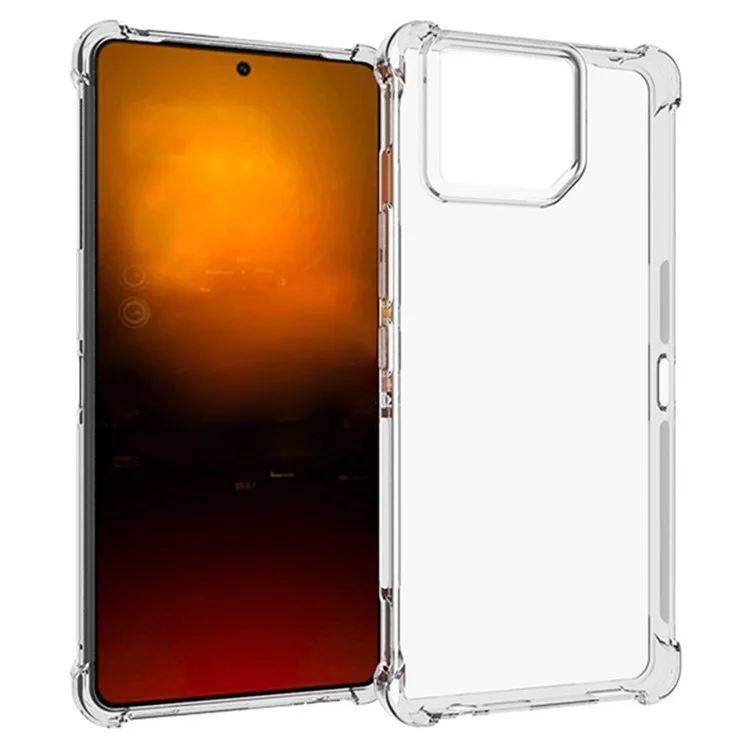 Custodia trasparente anti-urto in TPU per Asus ROG Phone 9 Pro 5G, con angoli rinforzati