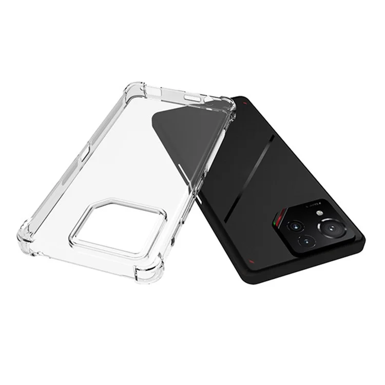 Custodia trasparente anti-urto in TPU per Asus ROG Phone 9 Pro 5G, con angoli rinforzati