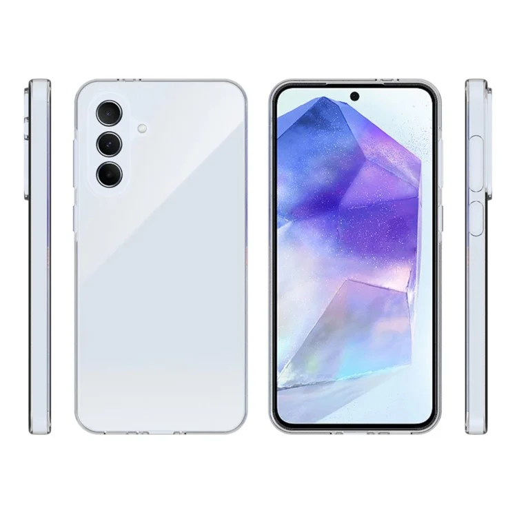 Achat groupé de coques de téléphone transparentes résistantes à l'eau pour Samsung Galaxy A56, en TPU.