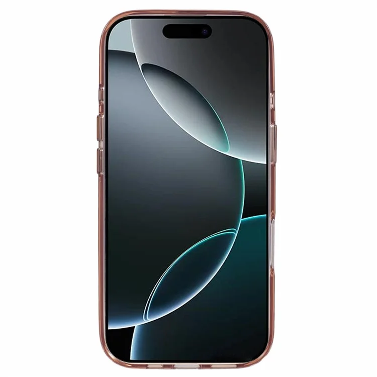 Чехол для iPhone 16 Pro Max, совместимый с MagSafe, из ТПУ + ПК, с декором из страз - прозрачное золото