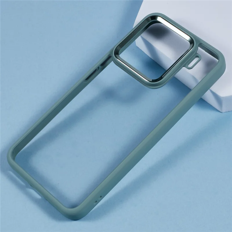 Custodia per Xiaomi 15 Pro Anti-caduta TPU+PC Cover posteriore trasparente - Ciano