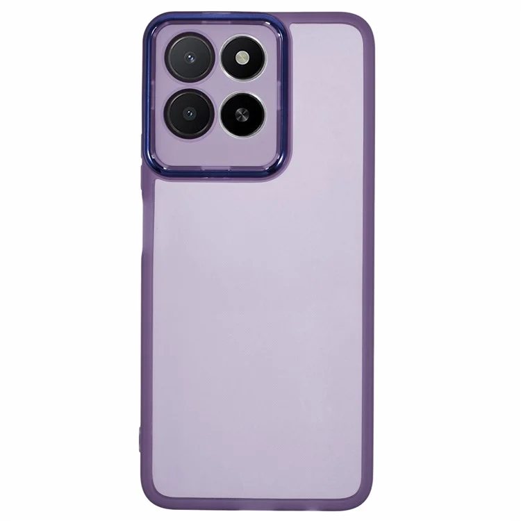 Für Honor X5b / X5b Plus Hülle Galvanisierter Kamerarahmen TPU Handyhülle - Transparent Lila