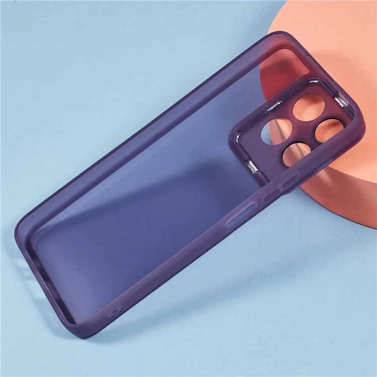 Für Honor X5b / X5b Plus Hülle Galvanisierter Kamerarahmen TPU Handyhülle - Transparent Lila