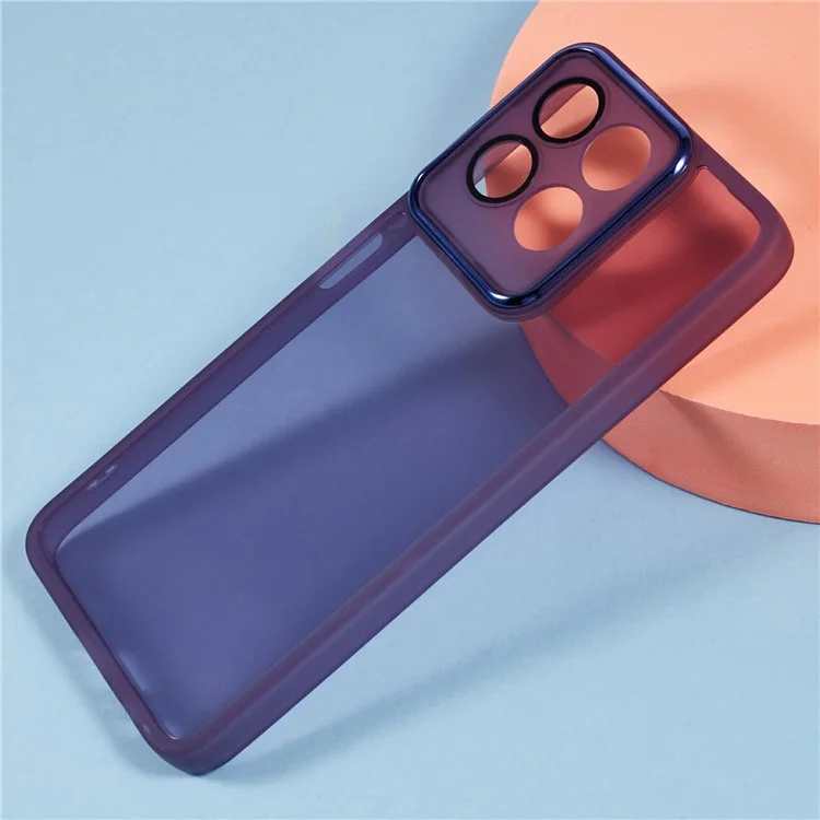 Für Honor X5b / X5b Plus Hülle Galvanisierter Kamerarahmen TPU Handyhülle - Transparent Lila
