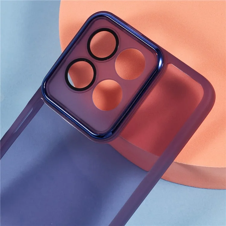 Für Honor X5b / X5b Plus Hülle Galvanisierter Kamerarahmen TPU Handyhülle - Transparent Lila