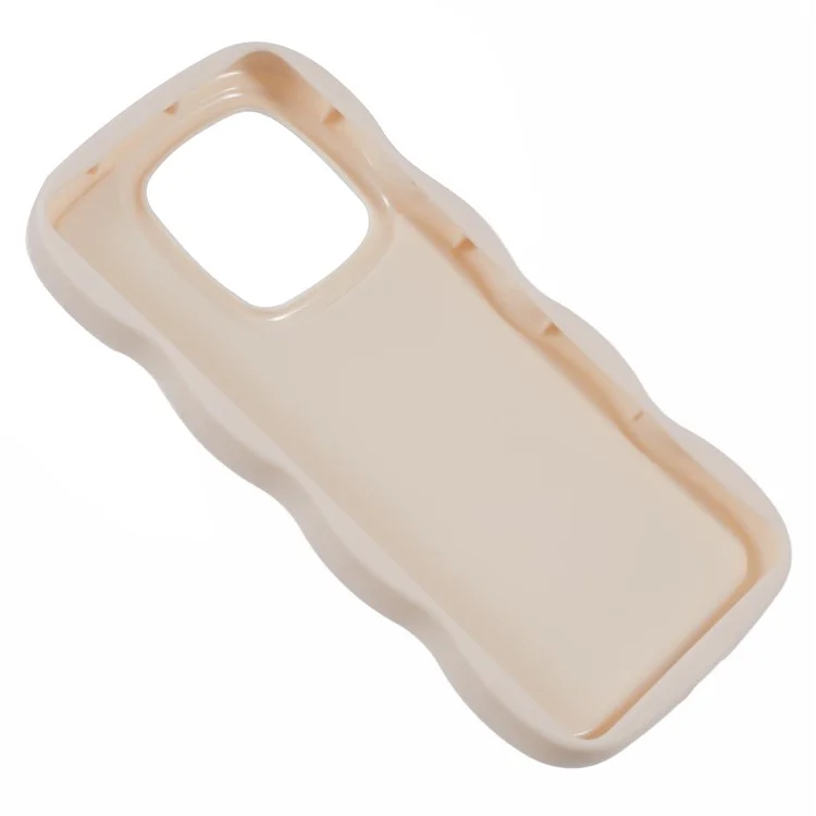 For Xiaomi 14T Pro Case TPU Protective Phone Cover Unique Curly Wave Frame - Weiß