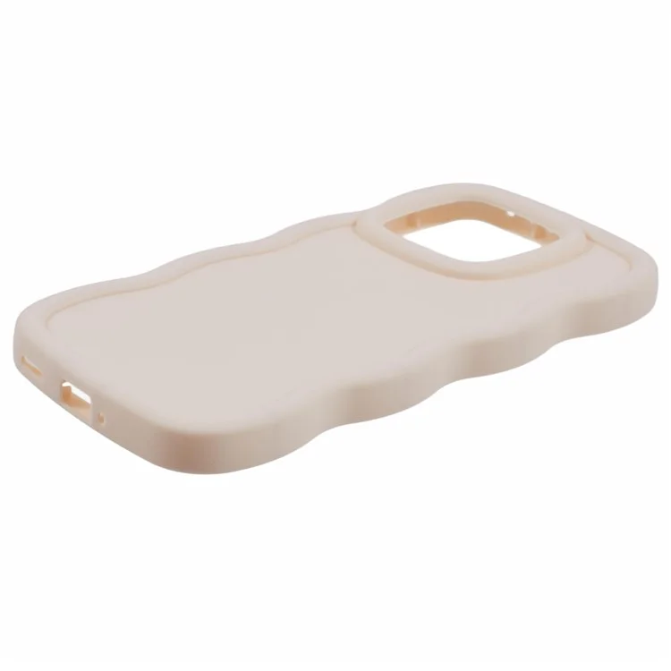 For Xiaomi 14T Pro Case TPU Protective Phone Cover Unique Curly Wave Frame - Weiß