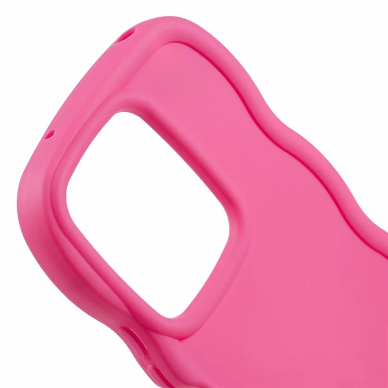 Étui de protection TPU pour Xiaomi Redmi 13 4G/5G - Cadre ondulé unique - Rose