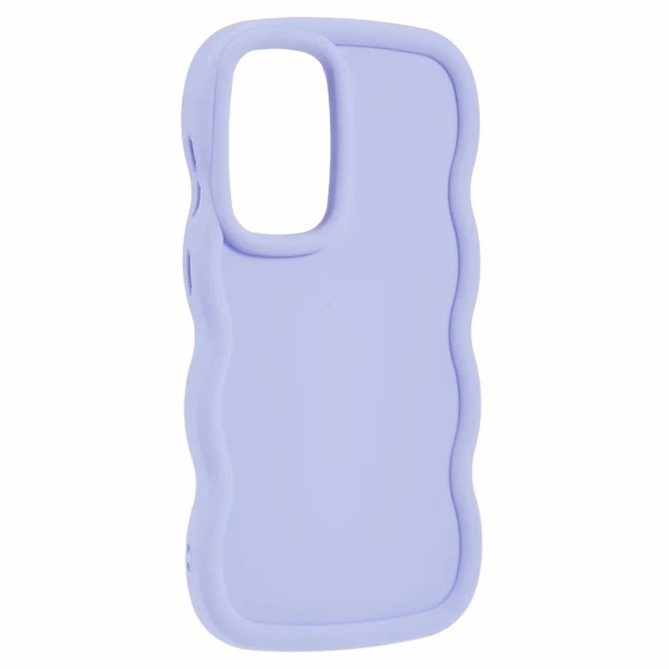 Custodia per Samsung Galaxy A36 5G, cover protettiva in TPU con cornice a onda riccia unica - Viola