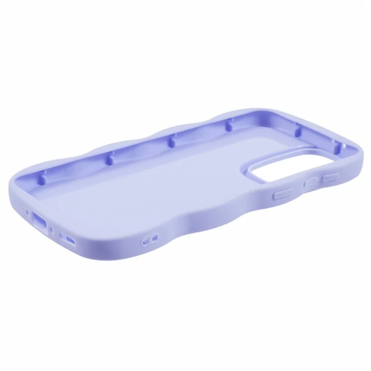 Custodia per Samsung Galaxy A36 5G, cover protettiva in TPU con cornice a onda riccia unica - Viola