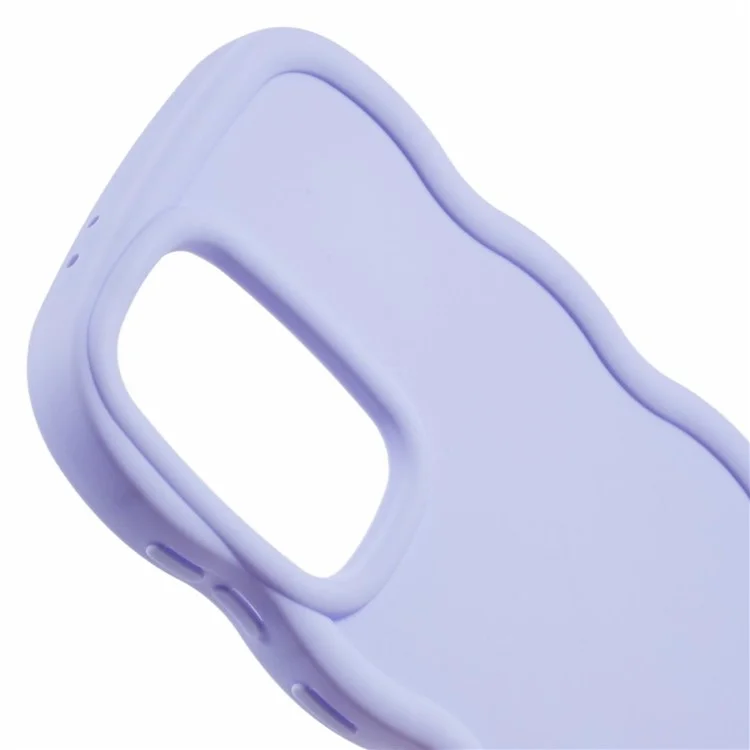 Custodia per Samsung Galaxy A36 5G, cover protettiva in TPU con cornice a onda riccia unica - Viola