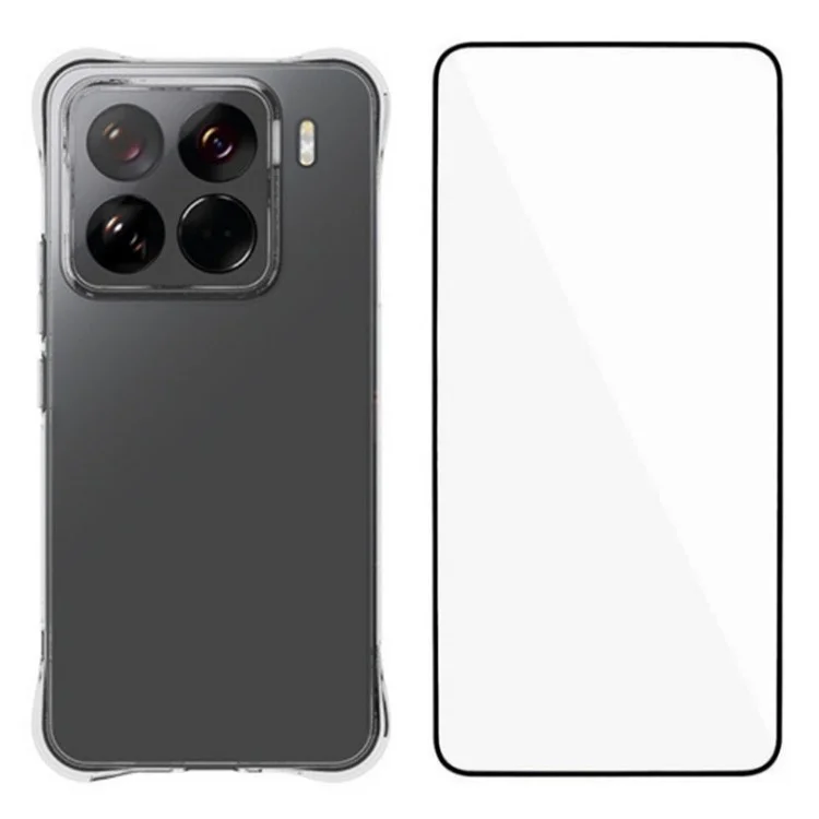 WANLONFENG WL Series for Xiaomi 15 Pro TPU Case 2.0mm Phone Cover with Tempered Glass Film