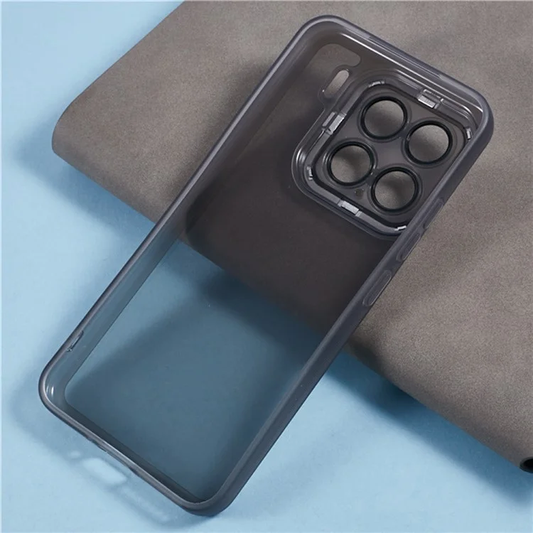 Étui WANLONFENG DKSM Series pour Xiaomi 15 en TPU avec cadre électrolytique et verre trempé - Noir transparent