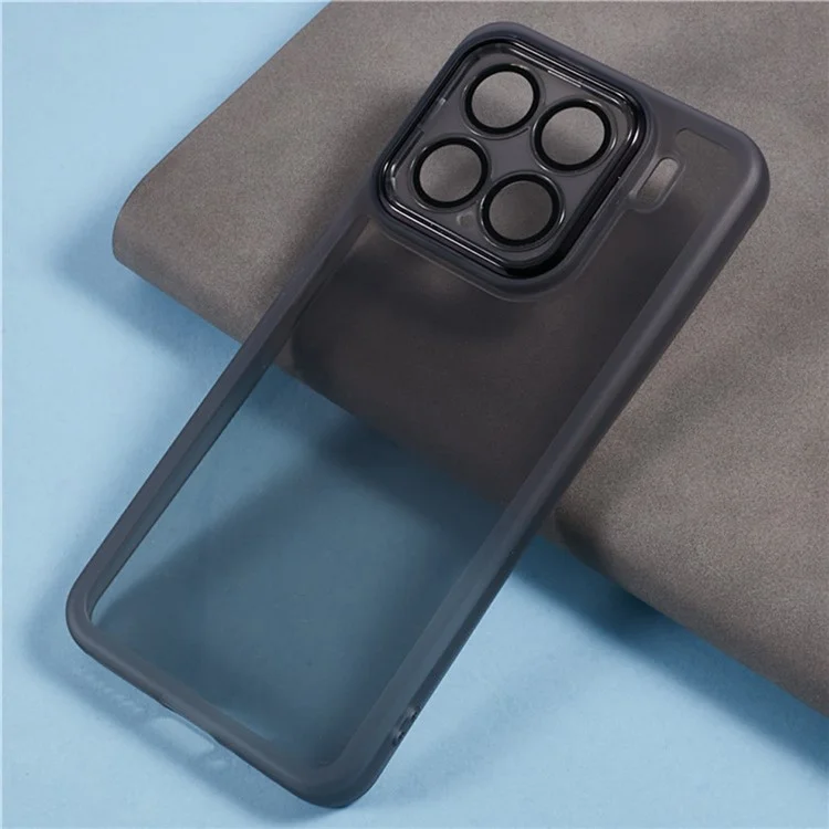 Étui WANLONFENG DKSM Series pour Xiaomi 15 en TPU avec cadre électrolytique et verre trempé - Noir transparent