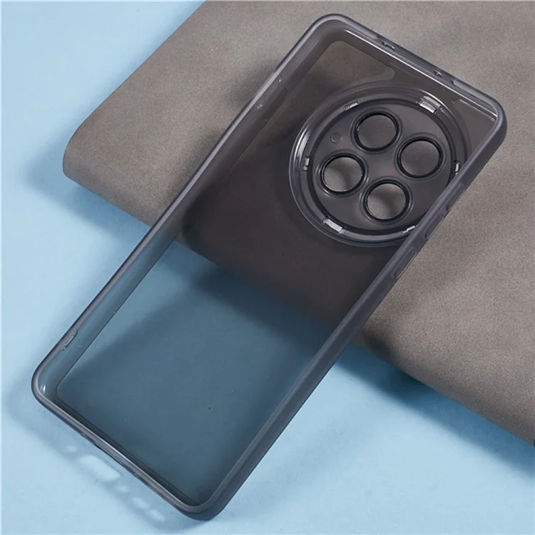 Étui WANLONFENG DKSM Series pour OnePlus 13 en TPU avec cadre électroplaqué et verre trempé - Noir transparent