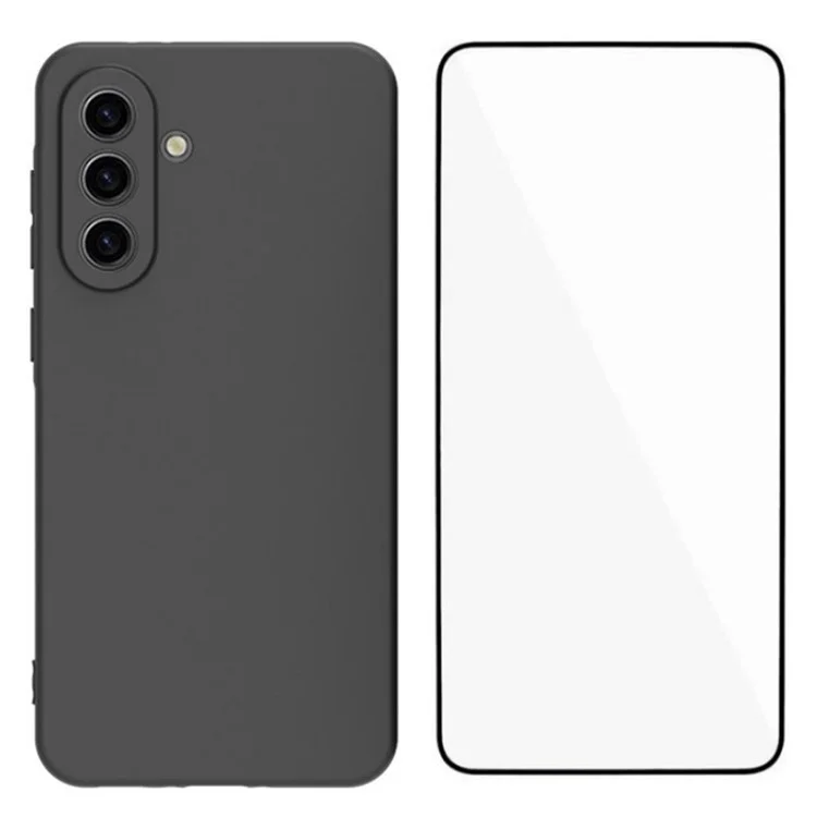 Funda WANLONFENG MS Series para Samsung Galaxy A56 de TPU con cubierta trasera mate y cristal templado