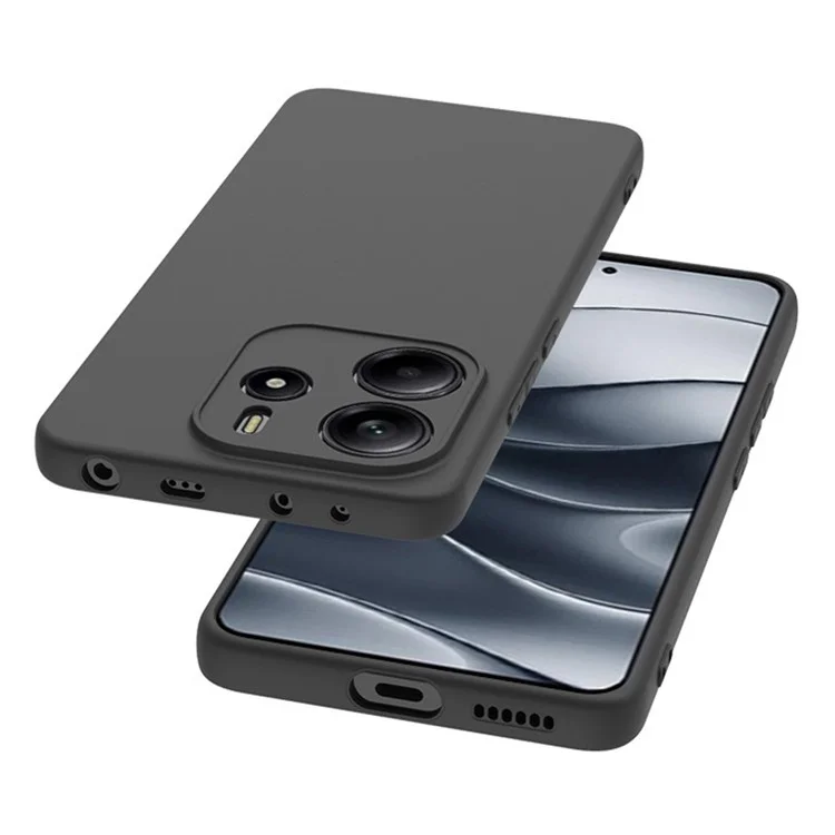 Capa de TPU com vidro temperado da série MS da WANLONFENG para o Xiaomi Redmi Note 14 4G, com acabamento fosco na parte traseira.