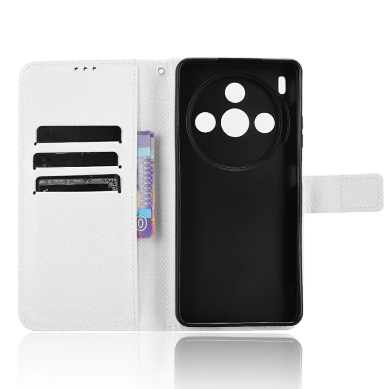 For ZTE nubia Z60S Pro 5G Case PU Leather Diamond Texture Wallet Phone Cover - White