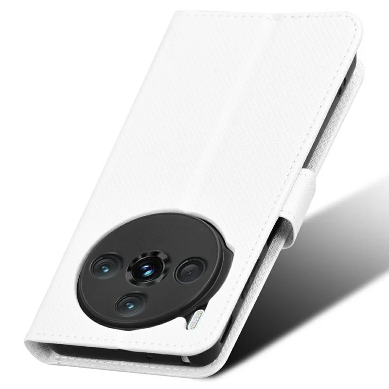 For ZTE nubia Z60S Pro 5G Case PU Leather Diamond Texture Wallet Phone Cover - White