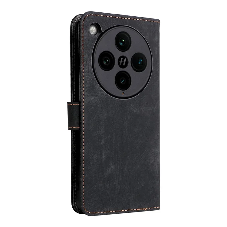 Für Oppo Find X8 Pro 5G Wallet Case RFID-blockierender PU-Leder-Ständer-Cover - Schwarz