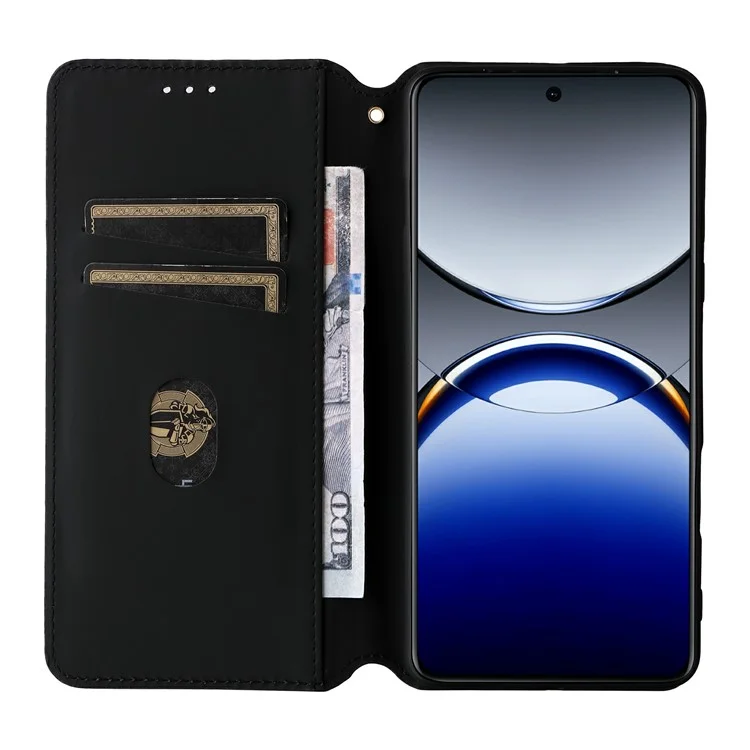 Für Oppo Find X8 Pro 5G Wallet Case Rhombus geprägte Leder Handyhülle - Silber