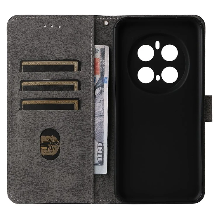 For Honor Magic7 Pro 5G Wallet Case RFID Blocking PU Leather Cover Stand View - Nero