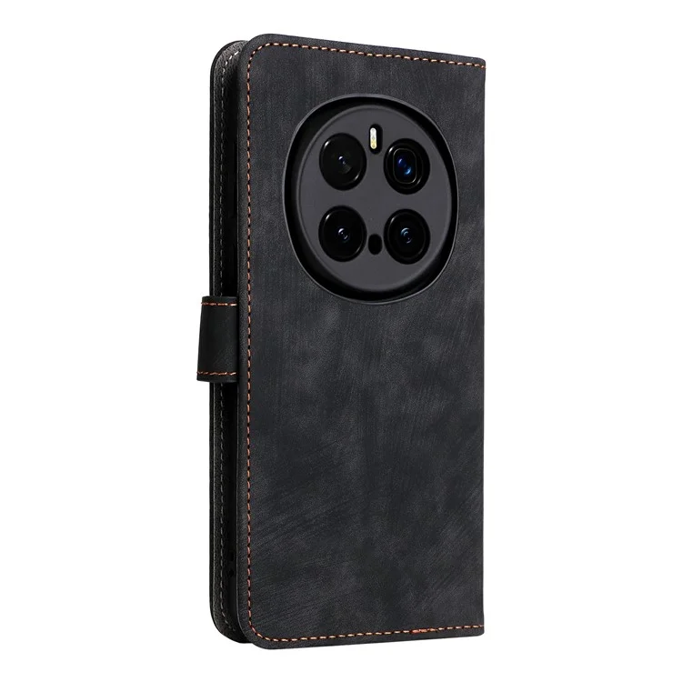 For Honor Magic7 Pro 5G Wallet Case RFID Blocking PU Leather Cover Stand View - Nero