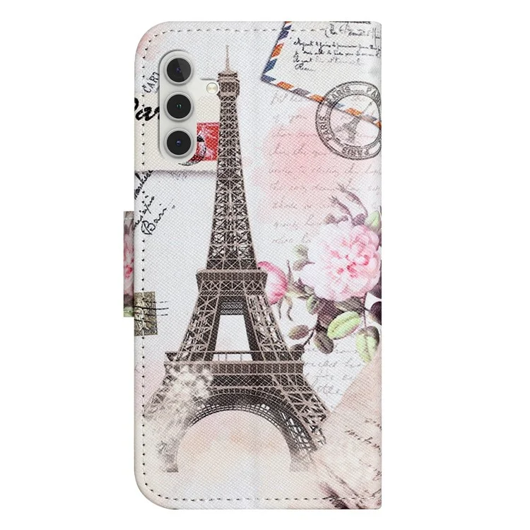 For Samsung Galaxy A26 5G Leather Case Pattern Printing Cross Texture Phone Cover - Tower