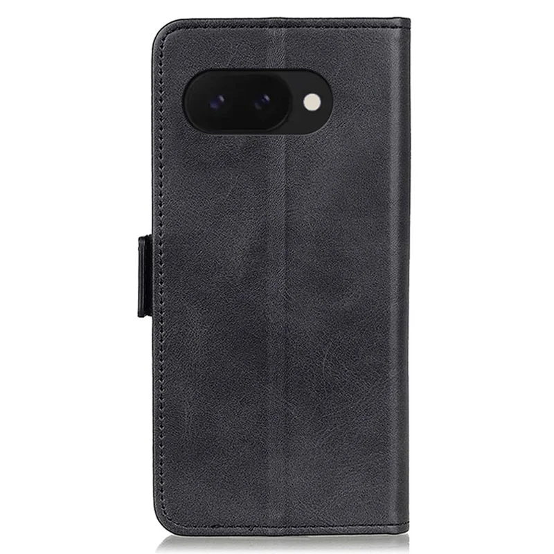 Funda para Google Pixel 9a, con textura de cuero vacuno y soporte - Negro