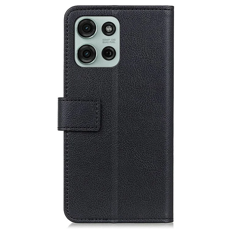 Capa para Motorola Moto G75 5G em couro PU com suporte e carteira - Azul