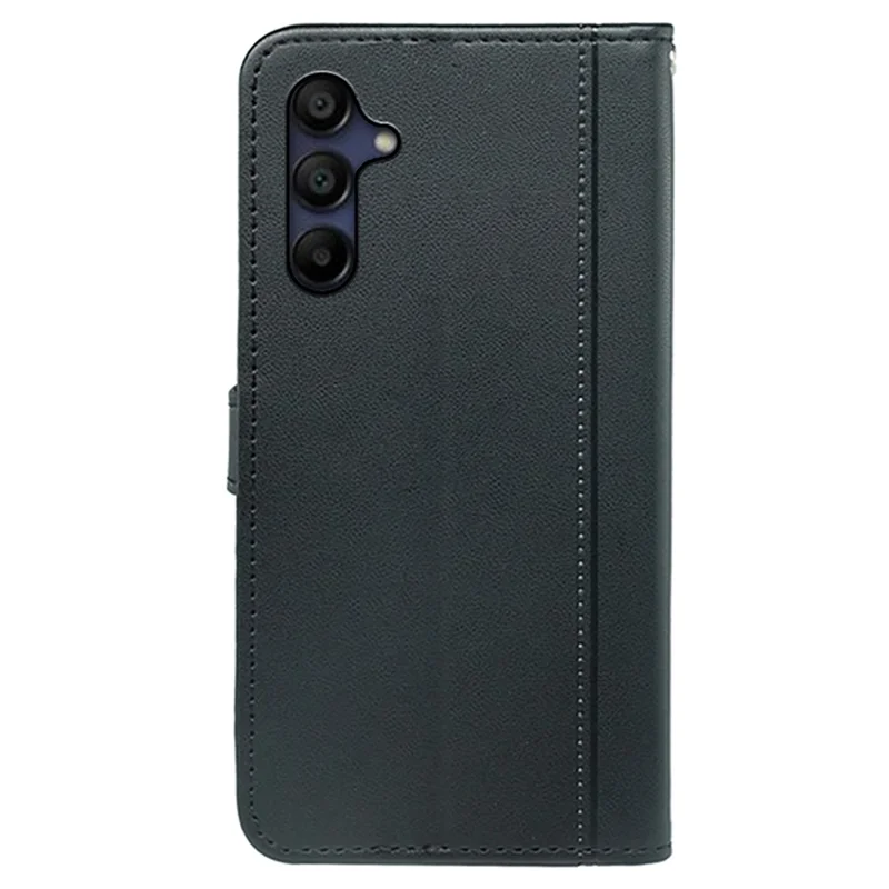 For Samsung Galaxy A36 5G / A56 5G Wallet Case Magnetic Snap Leather Phone Cover with Strap - Black
