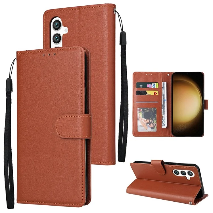 Per Samsung Galaxy S25+ / S24+ Custodia Wallet Stand View Custodia in pelle PU - Marrone
