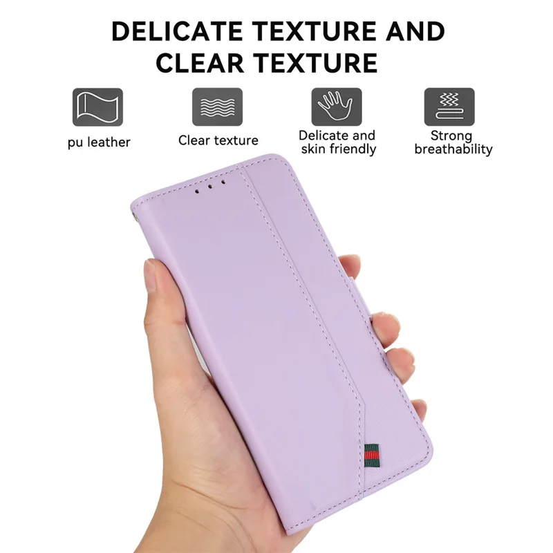 جراب لهاتف Honor Magic7 Lite 5G / X9c 5G / X60 Pro 5G من الجلد بخاصية منع التتبع RFID قابل للطي - أرجواني