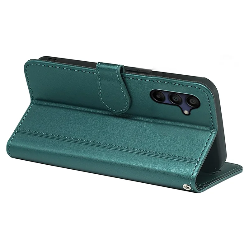 For Samsung Galaxy A26 5G Wallet Case Magnetic Snap Leather Phone Cover with Strap - Green